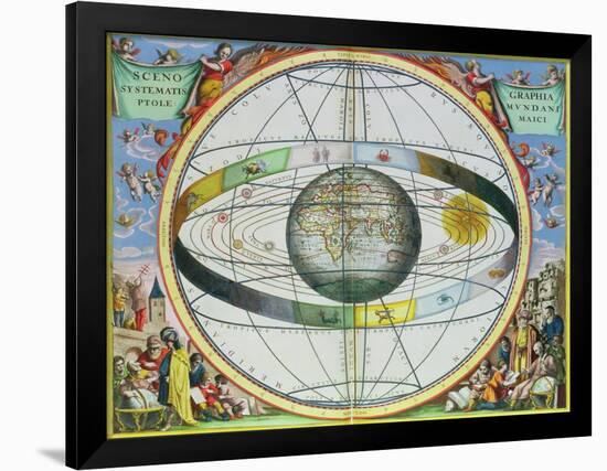 Map of Christian Constellations, from "The Celestial Atlas, or the Harmony of the Universe"-Andreas Cellarius-Framed Giclee Print