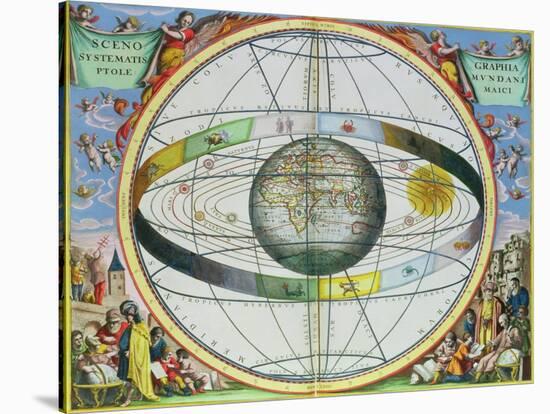 Map of Christian Constellations, from "The Celestial Atlas, or the Harmony of the Universe"-Andreas Cellarius-Stretched Canvas