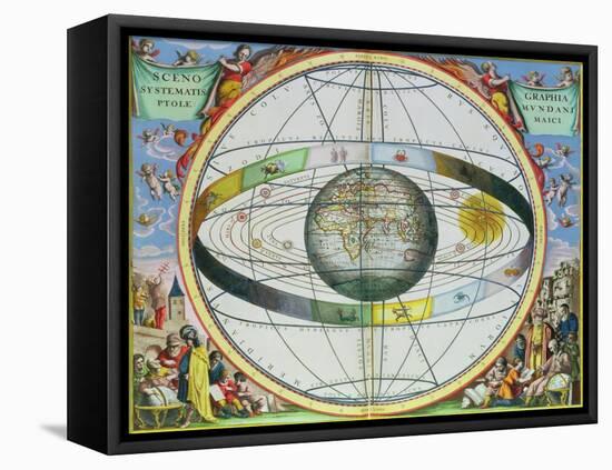 Map of Christian Constellations, from "The Celestial Atlas, or the Harmony of the Universe"-Andreas Cellarius-Framed Stretched Canvas