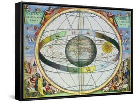 Map of Christian Constellations, from "The Celestial Atlas, or the Harmony of the Universe"-Andreas Cellarius-Framed Stretched Canvas