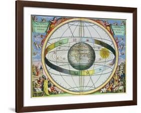 Map of Christian Constellations, from "The Celestial Atlas, or the Harmony of the Universe"-Andreas Cellarius-Framed Giclee Print