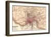 Map of Cincinnati, Ohio (C. 1900), Maps-Encyclopaedia Britannica-Framed Art Print