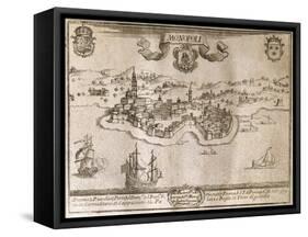 Map of City of Monopoli-null-Framed Stretched Canvas
