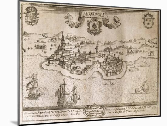 Map of City of Monopoli-null-Mounted Giclee Print