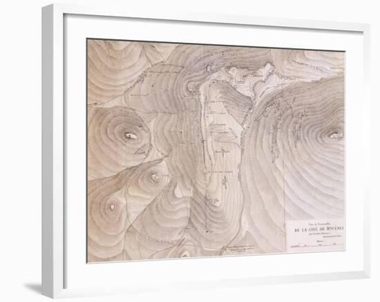 Map of City of Mycenae from Mycenae Greece, 1878-Hendrick Mommers-Framed Giclee Print