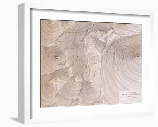 Map of City of Mycenae from Mycenae Greece, 1878-Hendrick Mommers-Framed Giclee Print