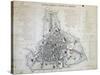 Map of City of Padua, Italy, 19th Century-null-Stretched Canvas