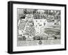 Map of Civil War England and a View of Prague, 1632-Wenceslaus Hollar-Framed Giclee Print