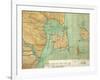 Map of Coast of Venezuela, Gulf of Paria, Mouth of Orinoco River, Islands of Trinidad and Grenada-null-Framed Giclee Print