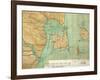 Map of Coast of Venezuela, Gulf of Paria, Mouth of Orinoco River, Islands of Trinidad and Grenada-null-Framed Giclee Print