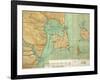 Map of Coast of Venezuela, Gulf of Paria, Mouth of Orinoco River, Islands of Trinidad and Grenada-null-Framed Giclee Print