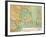 Map of Coast of Venezuela, Gulf of Paria, Mouth of Orinoco River, Islands of Trinidad and Grenada-null-Framed Giclee Print