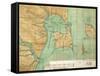 Map of Coast of Venezuela, Gulf of Paria, Mouth of Orinoco River, Islands of Trinidad and Grenada-null-Framed Stretched Canvas