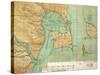 Map of Coast of Venezuela, Gulf of Paria, Mouth of Orinoco River, Islands of Trinidad and Grenada-null-Stretched Canvas