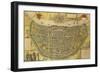 Map of Cologne from Civitates Orbis Terrarum-null-Framed Giclee Print