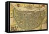 Map of Cologne from Civitates Orbis Terrarum-null-Framed Stretched Canvas