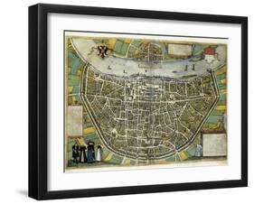 Map of Cologne-Abraham Ortelius-Framed Art Print