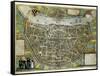 Map of Cologne-Abraham Ortelius-Framed Stretched Canvas
