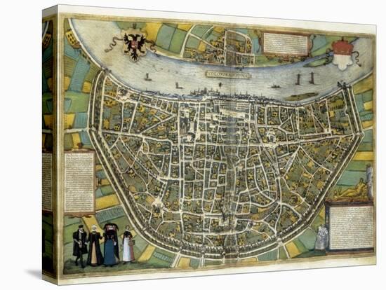 Map of Cologne-Abraham Ortelius-Stretched Canvas
