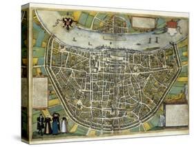 Map of Cologne-Abraham Ortelius-Stretched Canvas