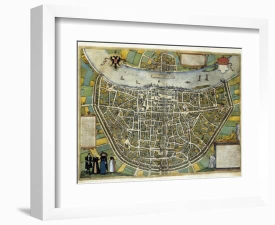 Map of Cologne-Abraham Ortelius-Framed Art Print