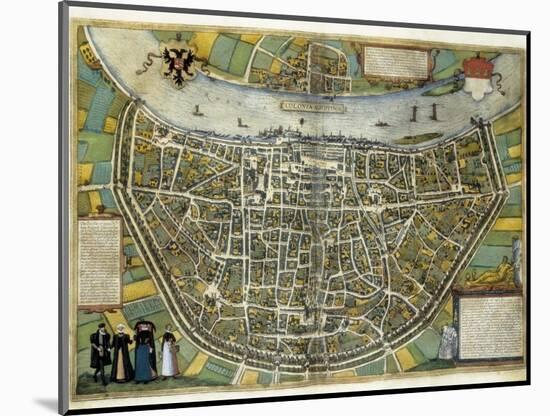 Map of Cologne-Abraham Ortelius-Mounted Art Print