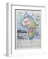 Map of Colonial Africa, from a School Book, Published in 1911-Charles Lacoste-Framed Giclee Print