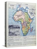 Map of Colonial Africa, from a School Book, Published in 1911-Charles Lacoste-Stretched Canvas