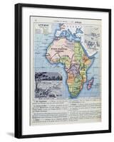 Map of Colonial Africa, from a School Book, Published in 1911-Charles Lacoste-Framed Giclee Print