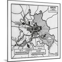 Map of Communist Water Blockade-null-Mounted Giclee Print