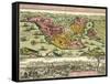 Map of Constantinople, Modern Day Istanbul, 1730, Turkey 18th Century-null-Framed Stretched Canvas