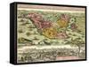 Map of Constantinople, Modern Day Istanbul, 1730, Turkey 18th Century-null-Framed Stretched Canvas