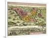 Map of Constantinople, Modern Day Istanbul, 1730, Turkey 18th Century-null-Framed Giclee Print