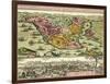 Map of Constantinople, Modern Day Istanbul, 1730, Turkey 18th Century-null-Framed Giclee Print