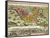 Map of Constantinople, Modern Day Istanbul, 1730, Turkey 18th Century-null-Framed Stretched Canvas