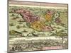 Map of Constantinople, Modern Day Istanbul, 1730, Turkey 18th Century-null-Mounted Giclee Print