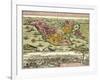 Map of Constantinople, Modern Day Istanbul, 1730, Turkey 18th Century-null-Framed Giclee Print