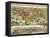 Map of Constantinople, Modern Day Istanbul, 1730, Turkey 18th Century-null-Framed Stretched Canvas