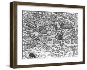 Map of Constantinople-null-Framed Giclee Print