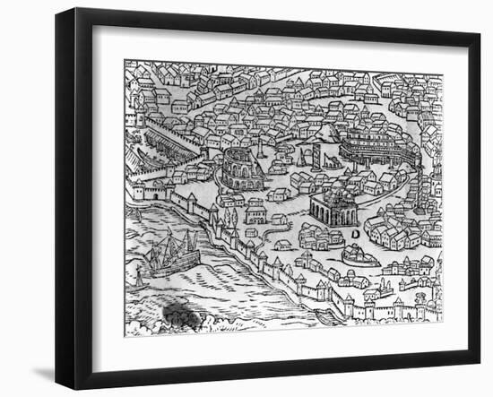 Map of Constantinople-null-Framed Giclee Print