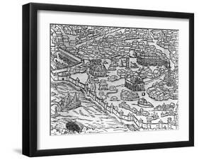 Map of Constantinople-null-Framed Giclee Print