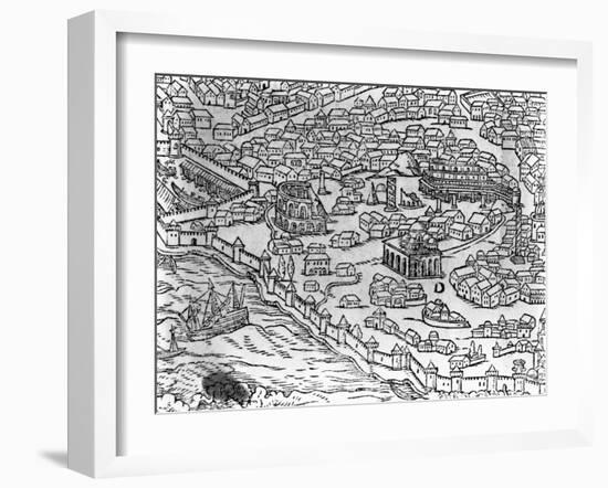 Map of Constantinople-null-Framed Giclee Print