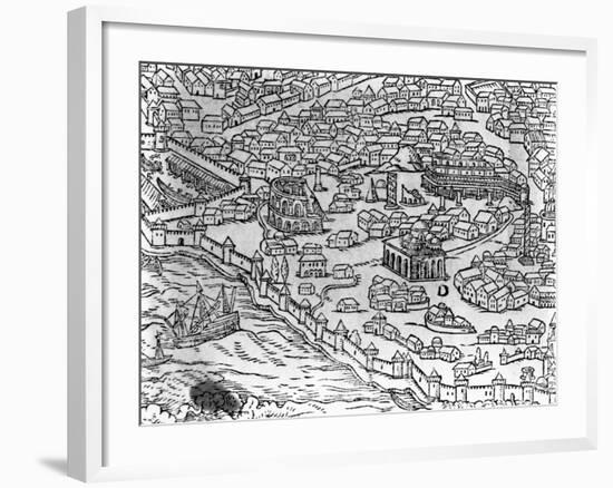 Map of Constantinople-null-Framed Giclee Print