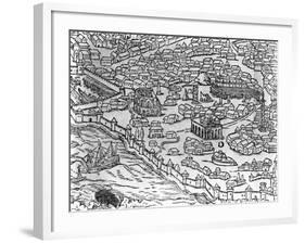 Map of Constantinople-null-Framed Giclee Print