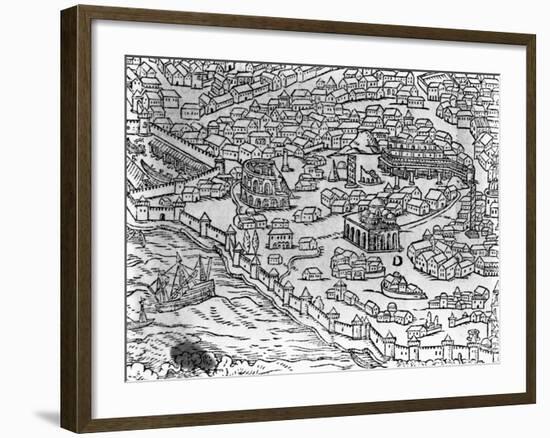 Map of Constantinople-null-Framed Giclee Print