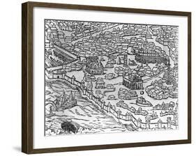 Map of Constantinople-null-Framed Giclee Print