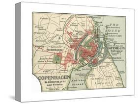 Map of Copenhagen (C. 1900), Maps-Encyclopaedia Britannica-Stretched Canvas