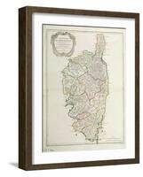 Map of Corsica-null-Framed Giclee Print