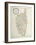 Map of Corsica-null-Framed Giclee Print