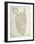 Map of Corsica-null-Framed Giclee Print